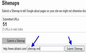 submit sitemap ke google webmasters